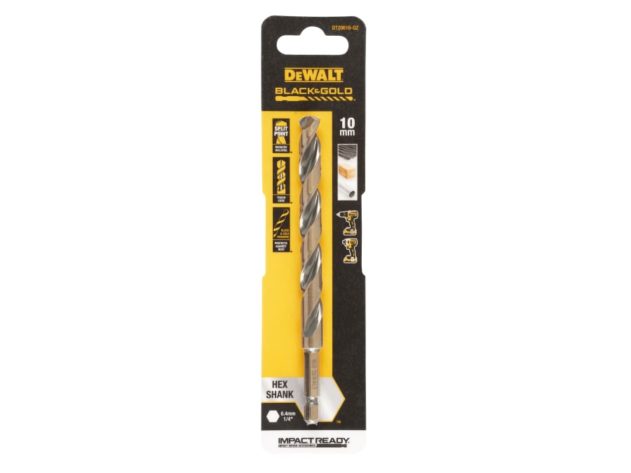 Dewalt Power Tools Dewalt DT20616QZ Hex HSS-G Drill Bit 10.0mm