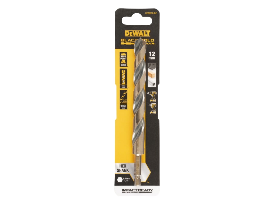 Dewalt Power Tools Dewalt DT20618QZ 12.0mm Hex HSS-G Drill Bit