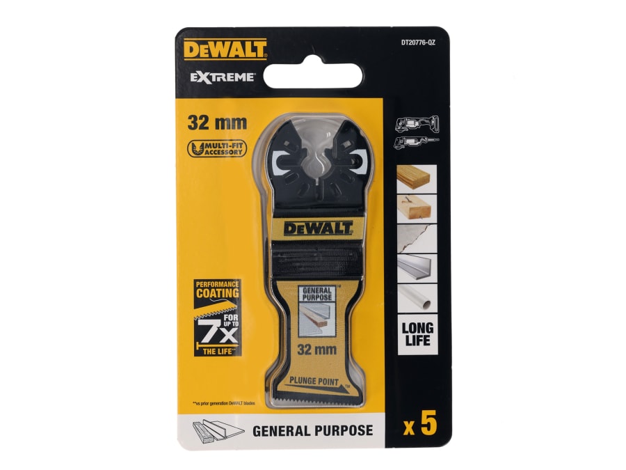 Dewalt Power Tools Dewalt DT20776QZ 32mm Bi-Metal Plunge Point Multitool Blade