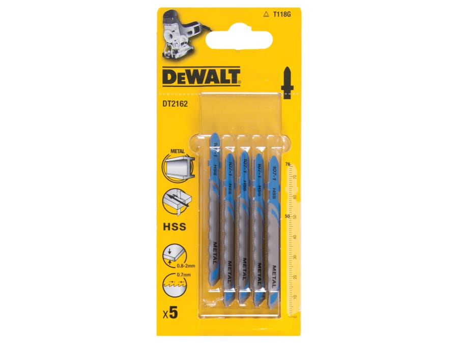 Dewalt Power Tools Dewalt DT2162QZ HSS Metal Cutting Jigsaw Blades Pack of 5