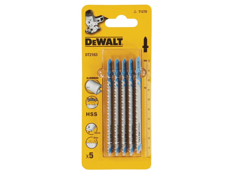 Dewalt Power Tools Dewalt DT2163QZ HSS Metal Cutting Jigsaw Blades Pack of 5
