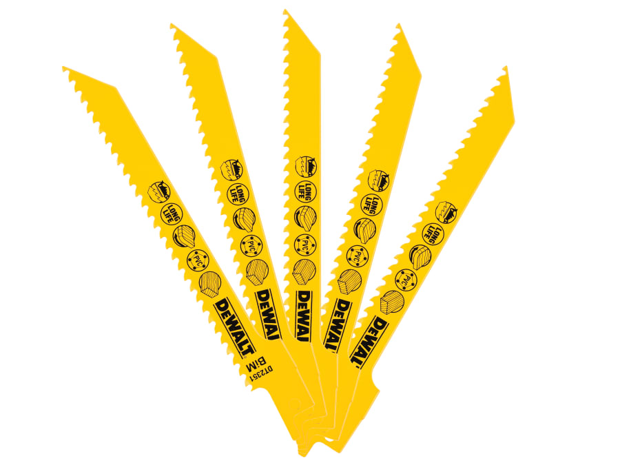 Dewalt Power Tools Dewalt DT2351QZ Bi-Metal Reciprocating Blade 152mm x 6 TPI with 5