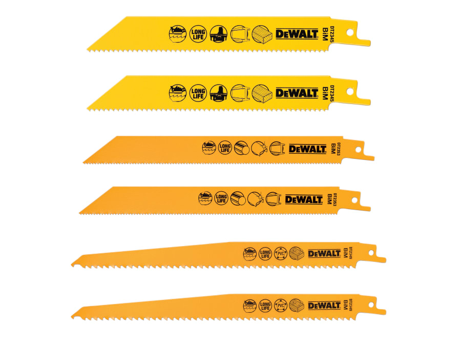 Dewalt Power Tools Dewalt DT2444QZ Reciprocating Saw Blade Set 6 Piece