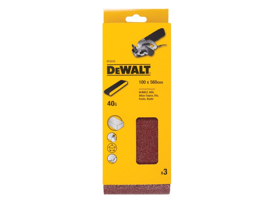 Dewalt Power Tools Dewalt DT3664QZ Sanding Belt 356x64mm 150G Pack of 3