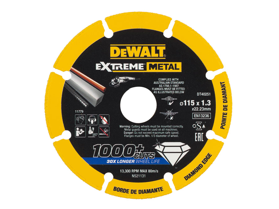 Dewalt DT40251QZ 115 × 22.23 × 1.3mm EXTREME Diamond Disc