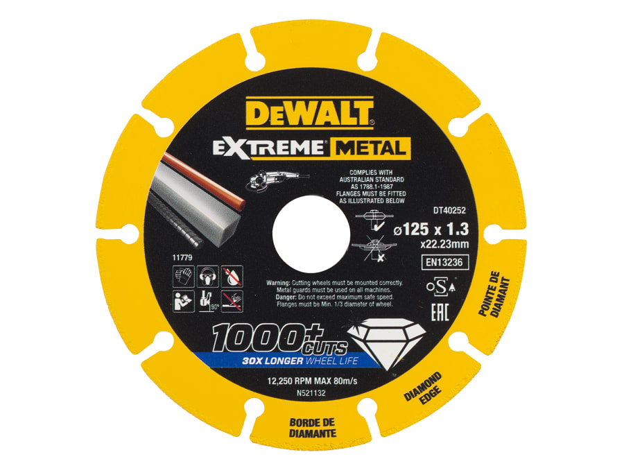 Dewalt Power Tools Dewalt DT40252QZ 125mm Extreme Diamond Metal Cutting Disc