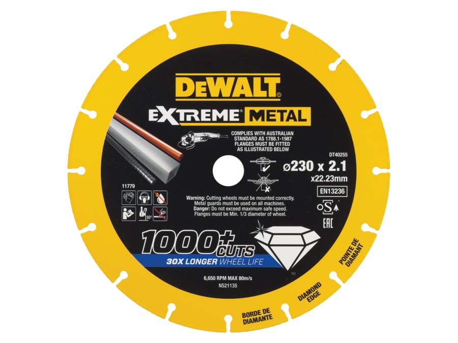 Dewalt Power Tools Dewalt DT40255QZ 230mm Metal Cut Off Saw Blade