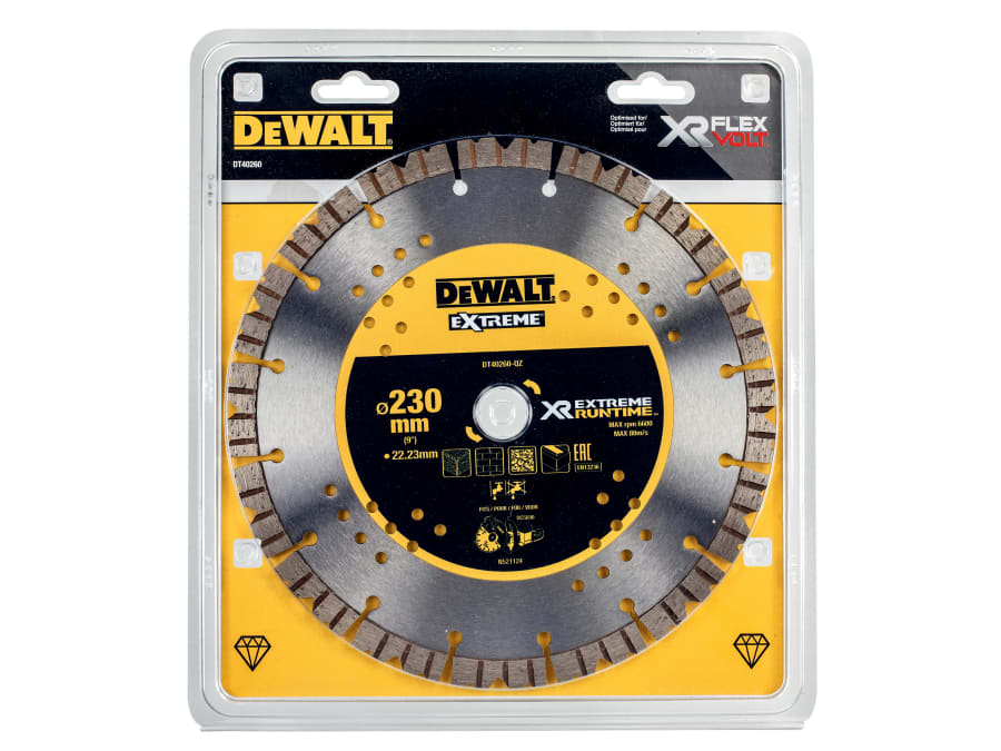Dewalt Power Tools Dewalt DT40260QZ 230 x 22.23mm Extreme Diamond Cutting Blade