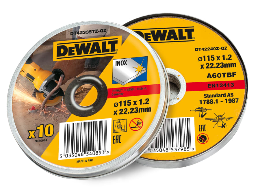 Dewalt Power Tools Dewalt DT42335TZQZ 115 x 1.2 x 22.23mm Inox Metal Cutting Disc