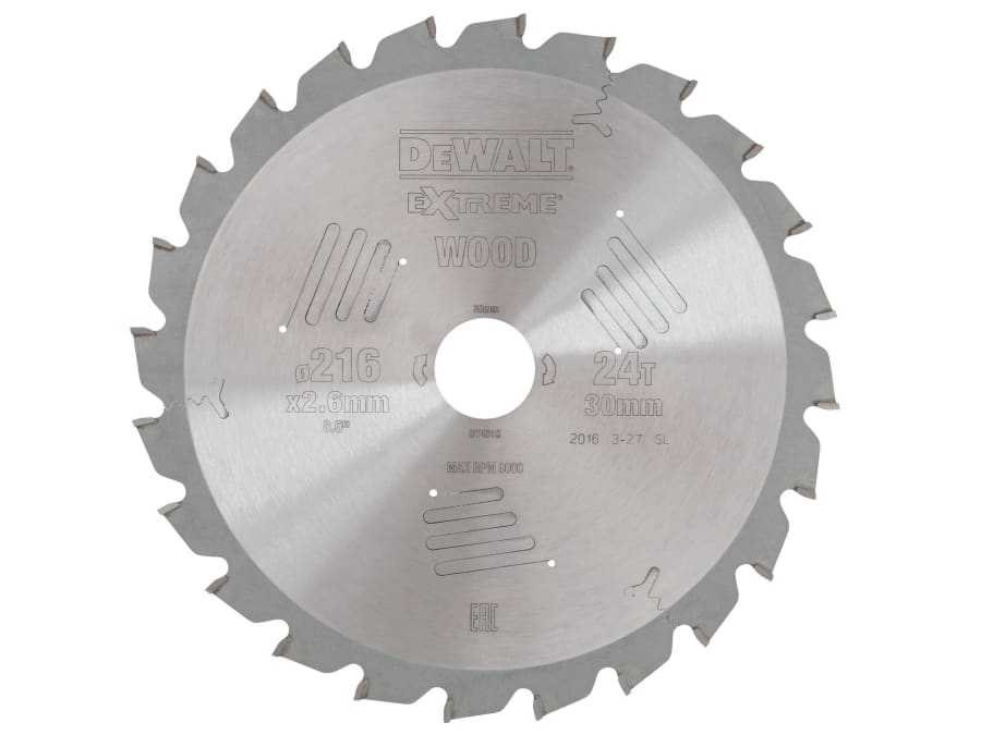 Dewalt Power Tools Dewalt DT4310QZ 216mm x 30mm x 24T Circular Saw Blade