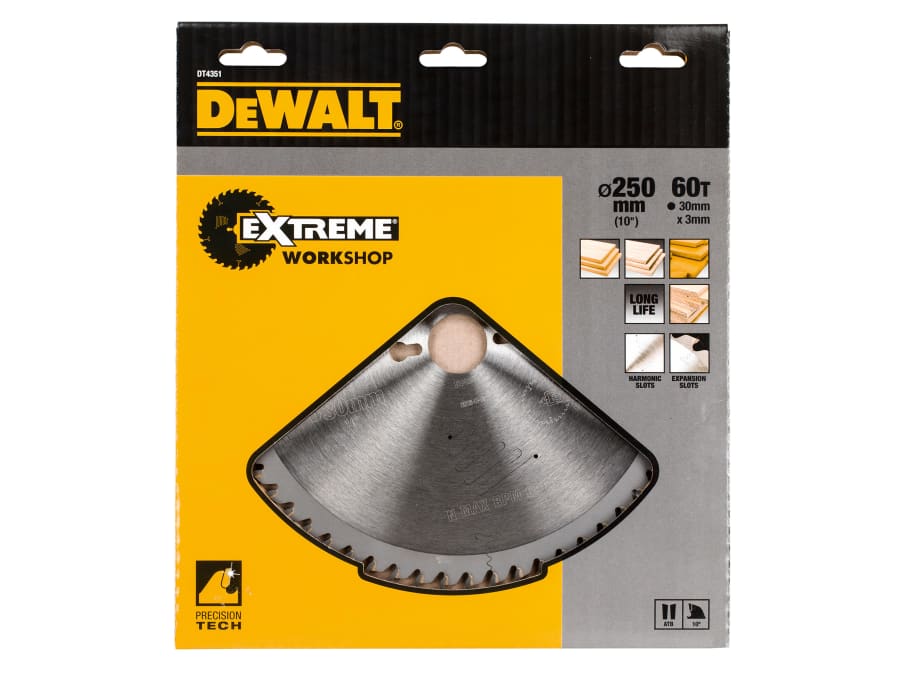 Dewalt Power Tools Dewalt DT4351QZ 250 x 30mm x 60T Circular Saw Blade