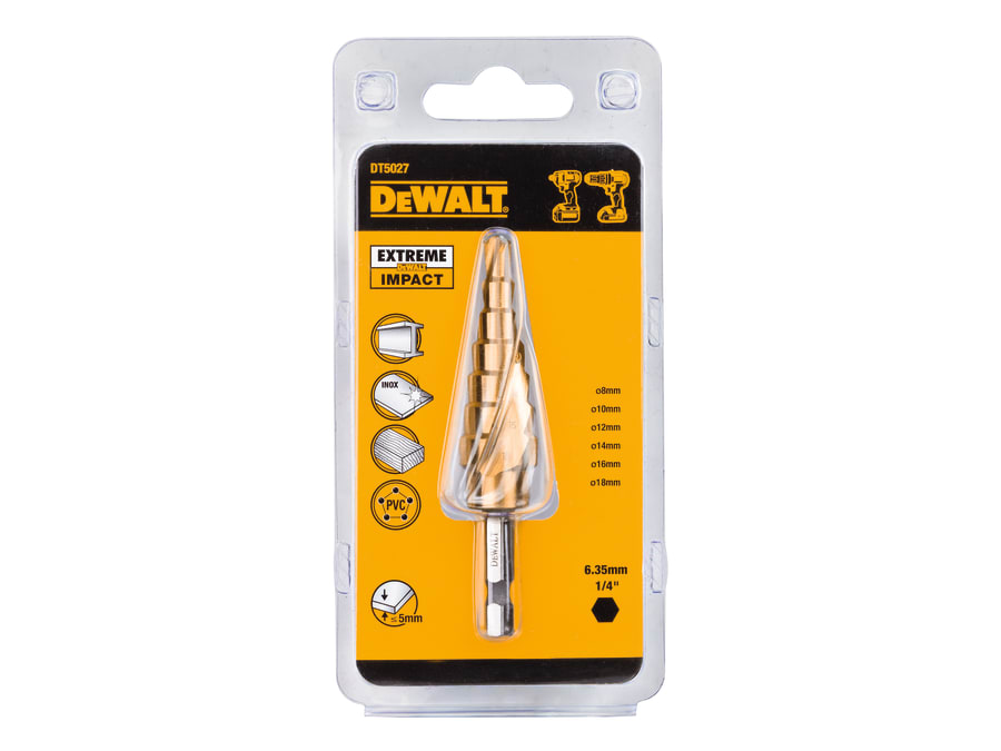 Dewalt Power Tools Dewalt DT5027QZ 8-18mm Extreme Step Drill Bit