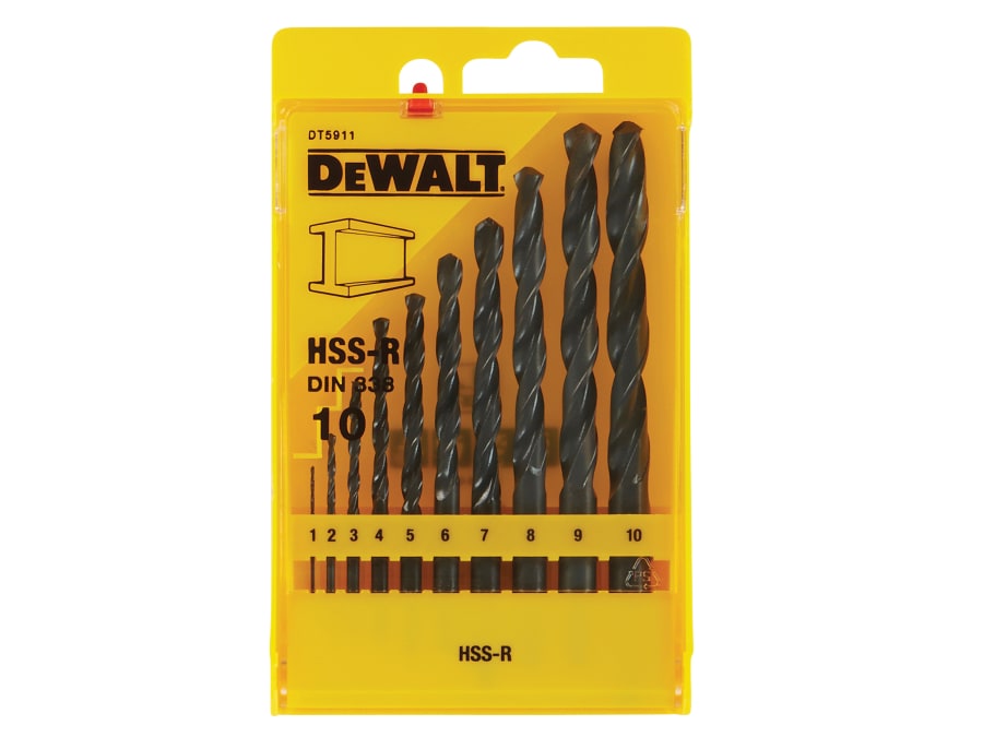 Dewalt Power Tools Dewalt DT5911QZ 10 Piece HSS-R Drill Bit Set