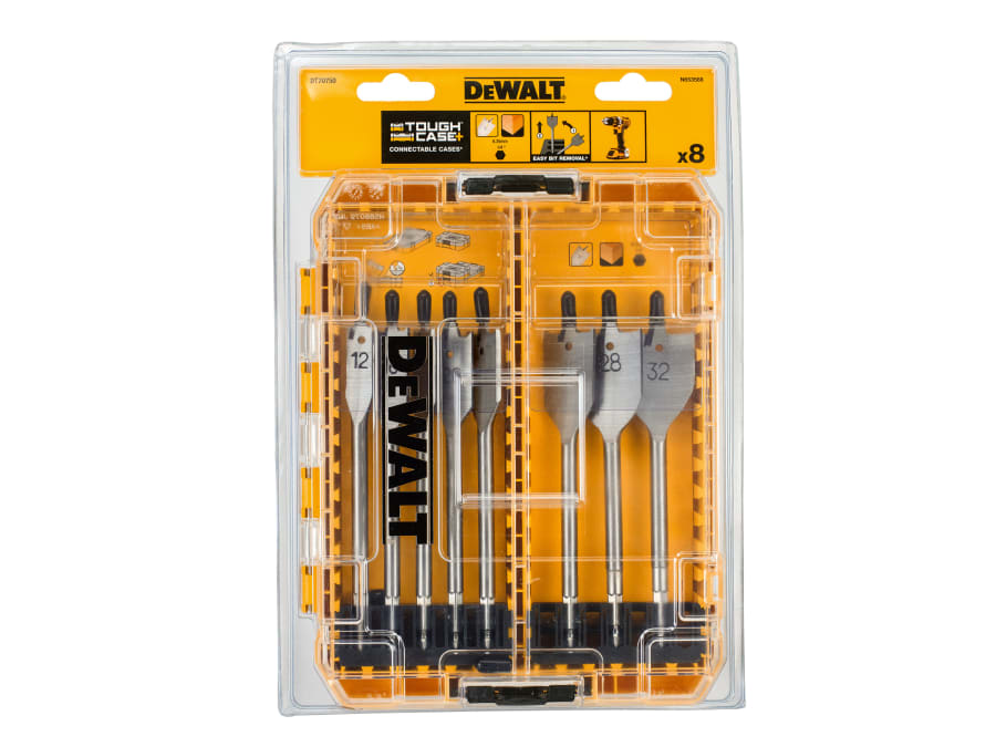 Dewalt Power Tools Dewalt DT70750QZ 8 Piece Flat Drill Bit Set