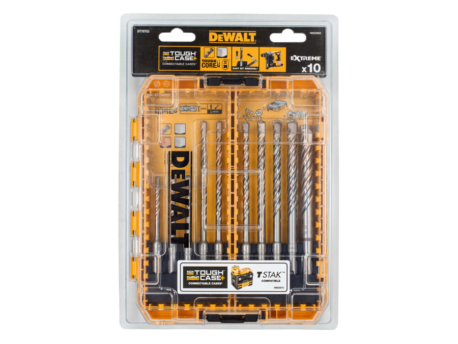 Dewalt Power Tools Dewalt DT70753QZ SDS Plus Extreme 2 Drill Bit Set 10 Piece