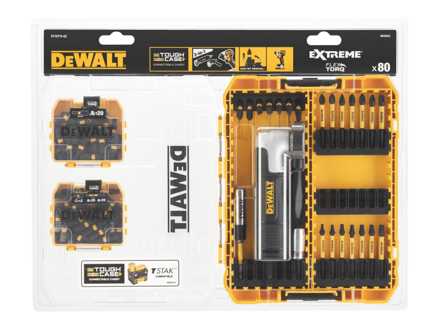 Dewalt Power Tools Dewalt DT70775QZ 80 Piece Mixed Bit Set with Right-Angle Attachment
