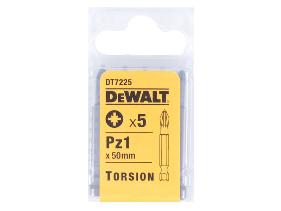 Dewalt Power Tools Dewalt DT7225QZ 50mm PZ1 Torsion Bits (Pack 5)