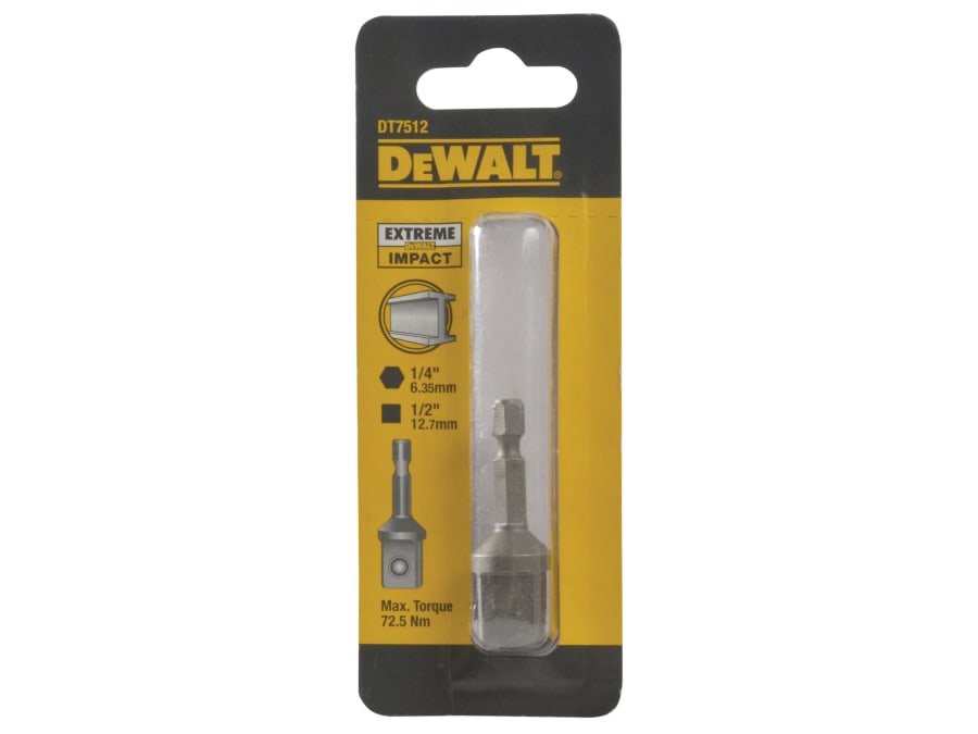 Dewalt Power Tools Dewalt DT7512QZ 1/4in Hex to 1/2in Drive Impact Adaptor