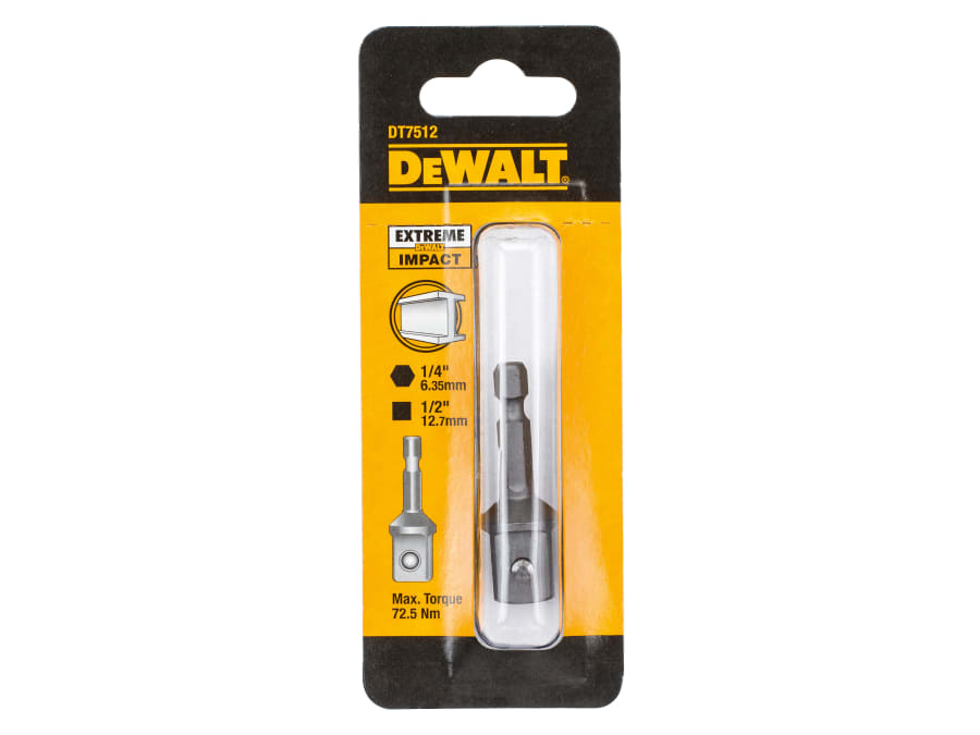 Dewalt Power Tools Dewalt DT7512QZ 1/4in Hex to 1/2in Drive Impact Adaptor