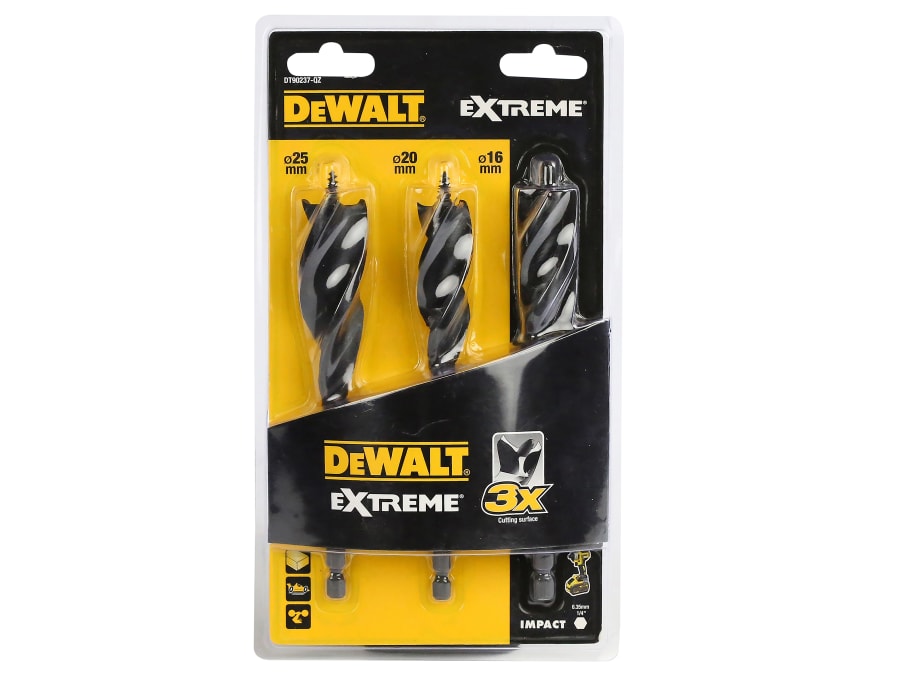 Dewalt Power Tools Dewalt DT90237QZ EXTREME Tri Flute Bit Set 3 Piece