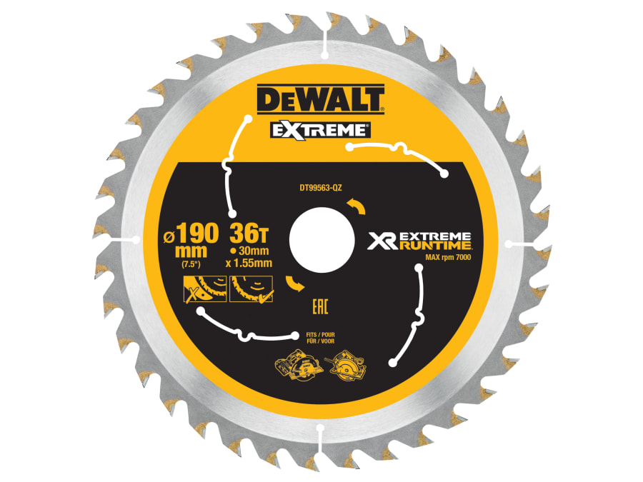 Dewalt Power Tools Dewalt DT99563QZ 190 x 30mm x 36T Circular Saw Blade