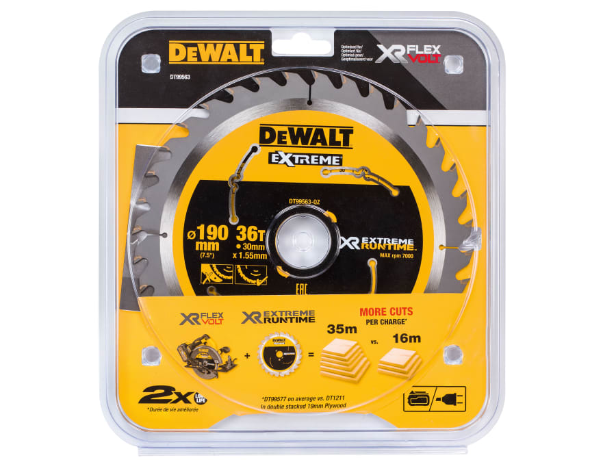 Dewalt Power Tools Dewalt DT99563QZ 190 x 30mm x 36T Circular Saw Blade