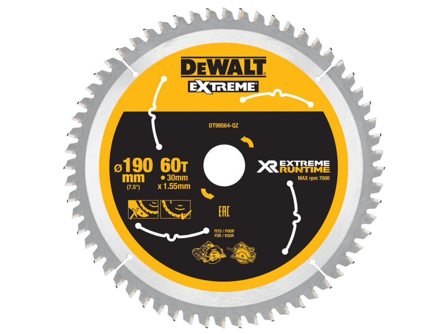 Dewalt Power Tools Dewalt DT99564QZ 190 x 30mm x 60T Circular Saw Blade