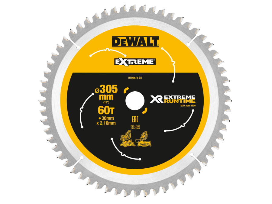 Dewalt Power Tools Dewalt DT99575QZ 305mm x 30mm x 60T Mitre Saw Blade