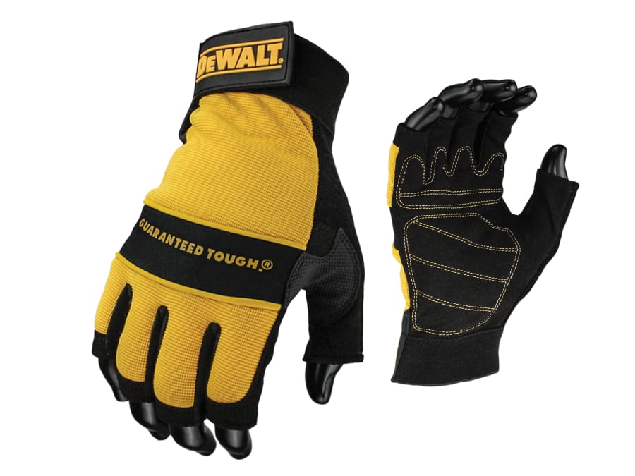 Dewalt Power Tools Dewalt DPG23LEU Fingerless Padded Leather Work Gloves