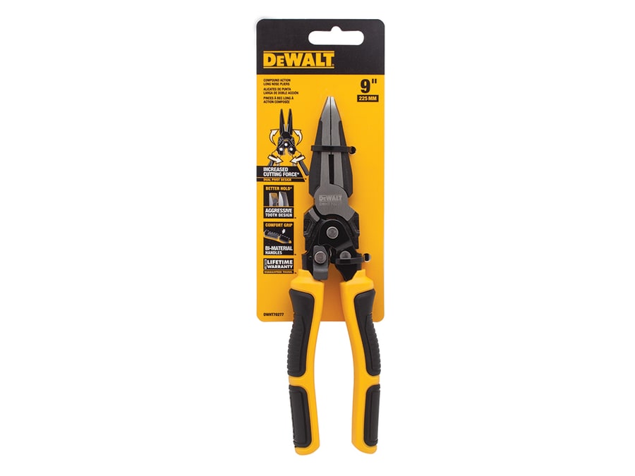 Dewalt Hand Tools Dewalt DWHT070277 190mm Compound Action Long Nose Pliers