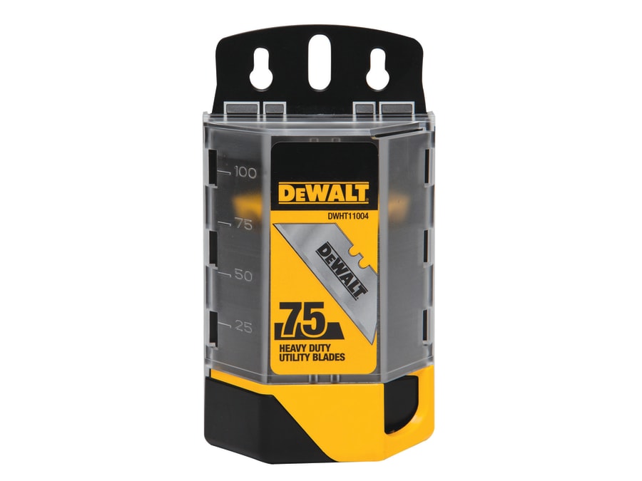 Dewalt Hand Tools Dewalt DWHT110047 Utility Blades with Dispenser of 75