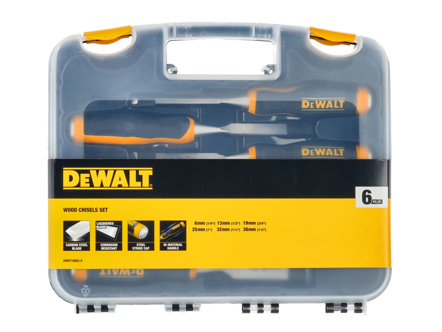 Dewalt Hand Tools Dewalt DWHT168529 6 Piece Wood Chisel Set