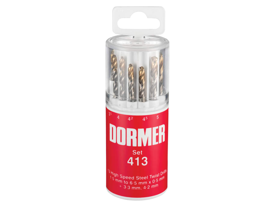 Dormer A094413 HSS TiN Coated Drill Set 1.5-6.5mm