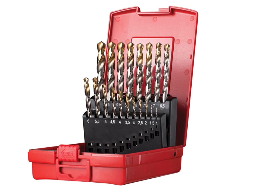 Dormer A095201 19 Piece HSS TiN Coated Jobber Drill Set 1.0-10.0mm