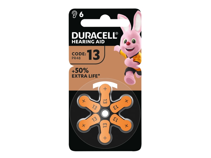Duracell S492 Size 13 Hearing Aid Batteries 6 Pack
