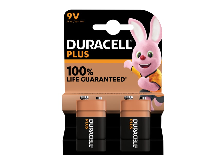 Duracell S18718 9V Batteries (Pack 2)