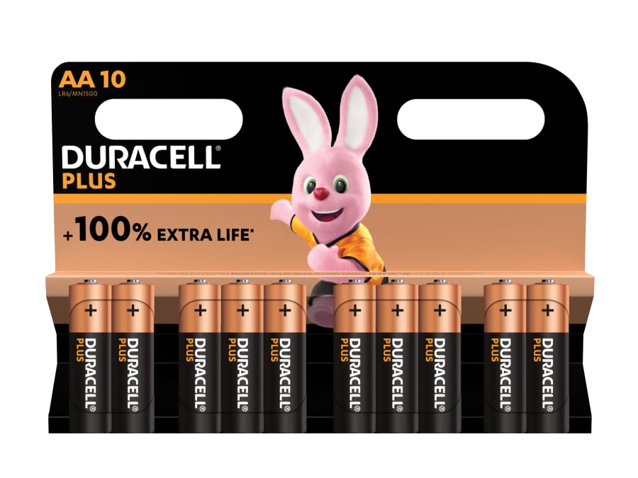 Duracell S19034 AA Cell Plus Power Batteries (Pack 10)