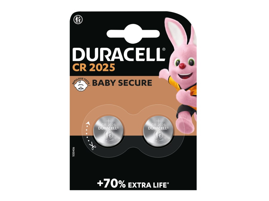 Duracell S5736 CR2025 Coin Lithium Battery Pack 2