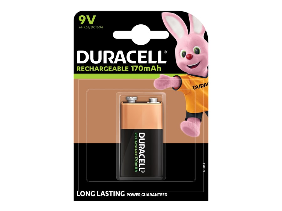 Duracell S3094 9V 170mAh Rechargeable Battery