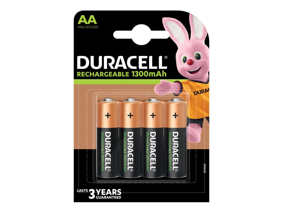 Duracell S6890 AA Rechargeable Batteries 1300mAh (Pack 4)