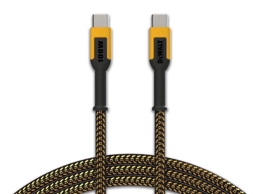 Dewalt Telecoms 1310006DWG USB C to USB C 100W Charging Cable 1.2m