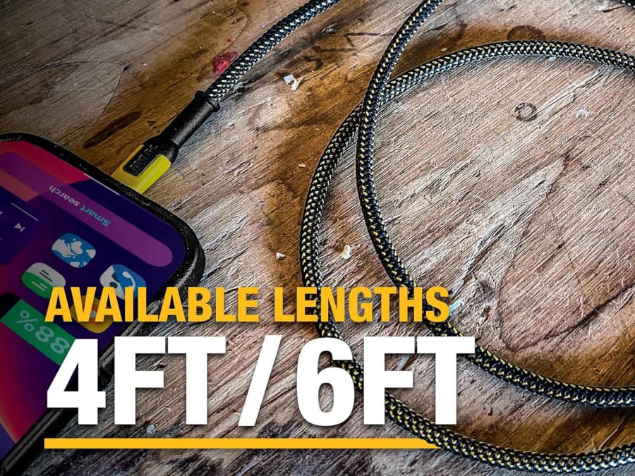 Dewalt Telecoms 1310006DWG USB C to USB C 100W Charging Cable 1.2m