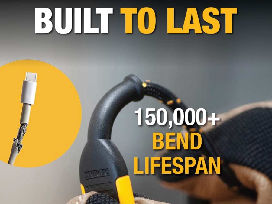 Dewalt Telecoms 1311326DWG USB A to Lightning Charging Cable 3m