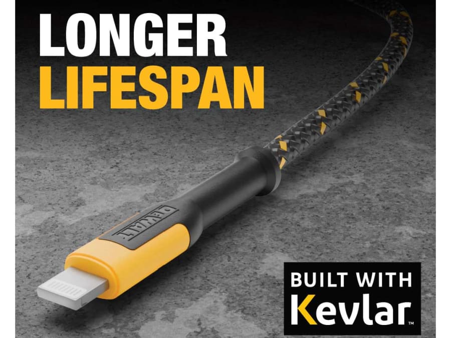 Dewalt Telecoms 1311326DWG USB A to Lightning Charging Cable 3m