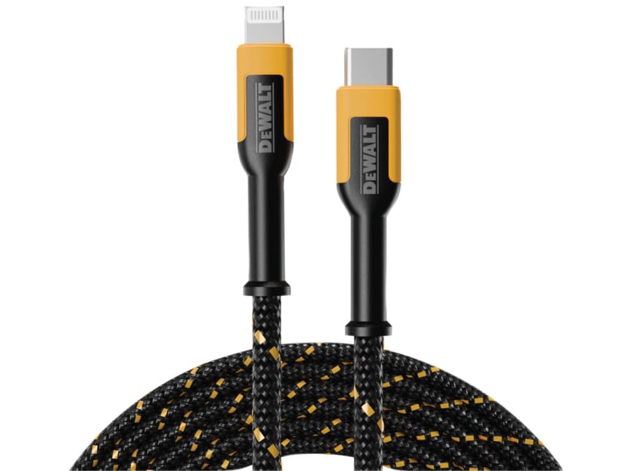 Dewalt Telecoms 1311357DWG USB C to Lightning Charging Cable 1.2m