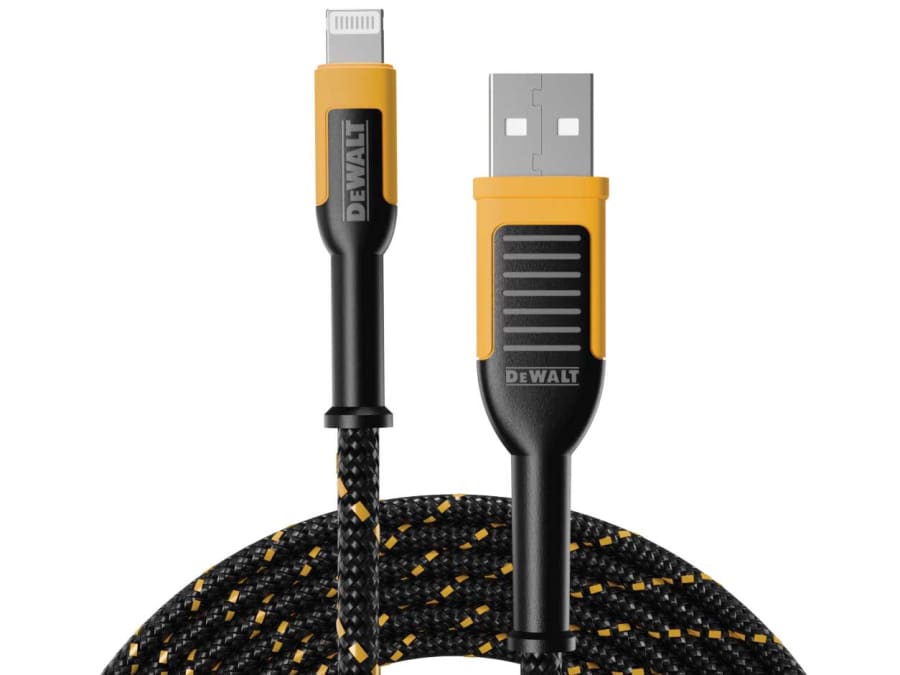 Dewalt Telecoms 1311359DWG USB A to Lightning Charging Cable 1.2m