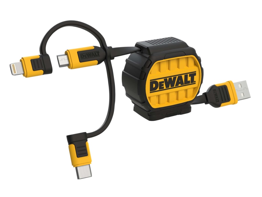Dewalt Telecoms 1311364DWG 0.9m 3-in-1 Retractable Cable