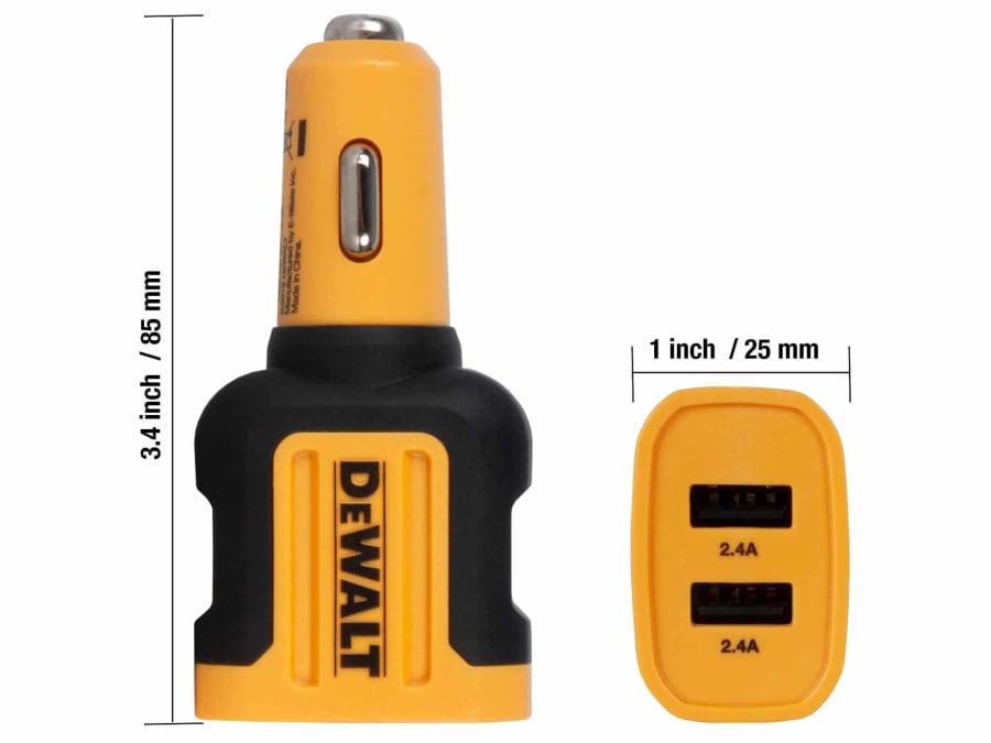 Dewalt Telecoms 1419008DWG 2-Port USB Charger 24W