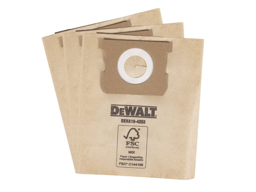 Dewalt Vacuum Dewalt DXVA194203 Dust Bag 3 Pack