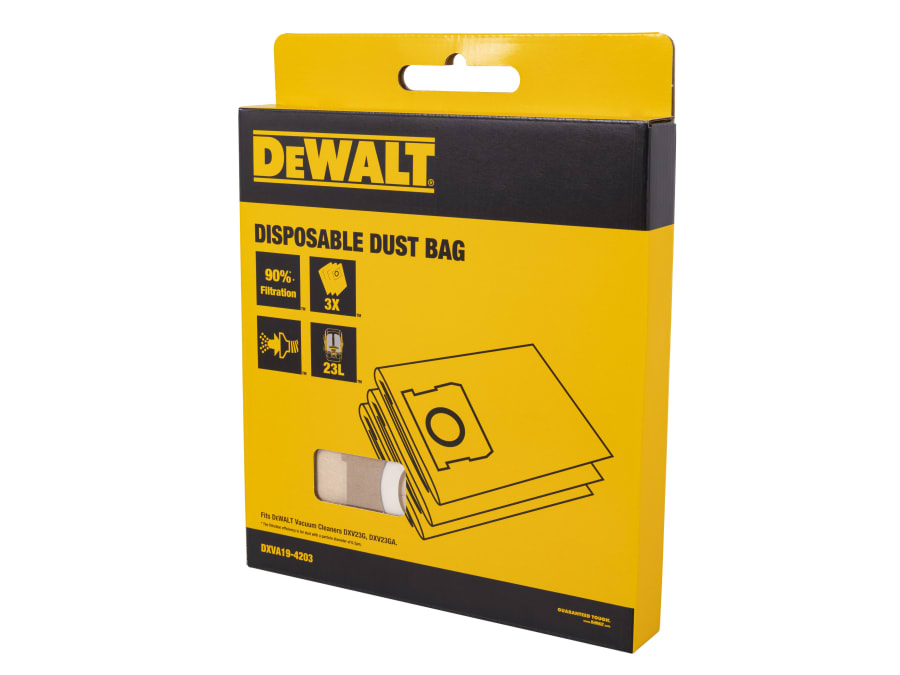 Dewalt Vacuum Dewalt DXVA194203 Dust Bag 3 Pack